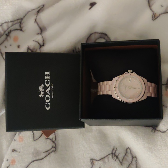 Coach Women's Preston blush ceramic stainless steel bracelet watch - Picture 8 of 8
